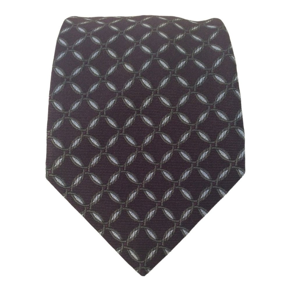 CORNELIANI Brown Geometric Silk Tie Made In Italy 58"/3".3/4 EX COND